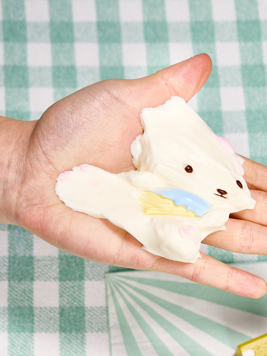 White Icecream Dog Squishy Toy