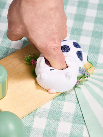 Flocked Cow Squishy Toy