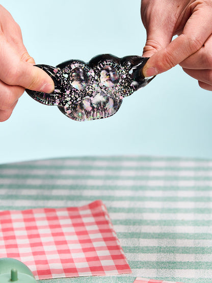 Transparent-black-silver Paw Squishy Toy
