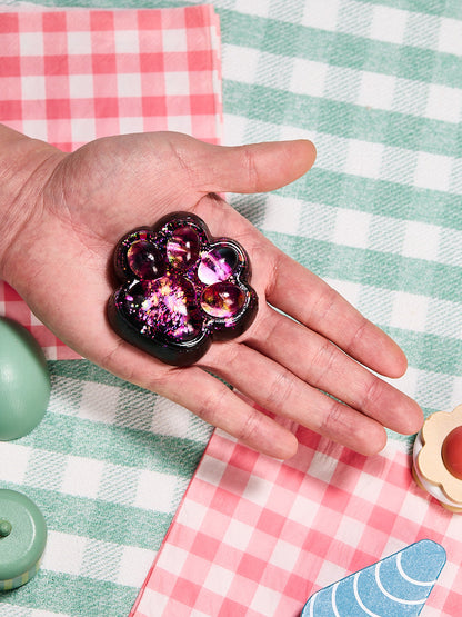 Transparent-black-pink Paw Squishy Toy