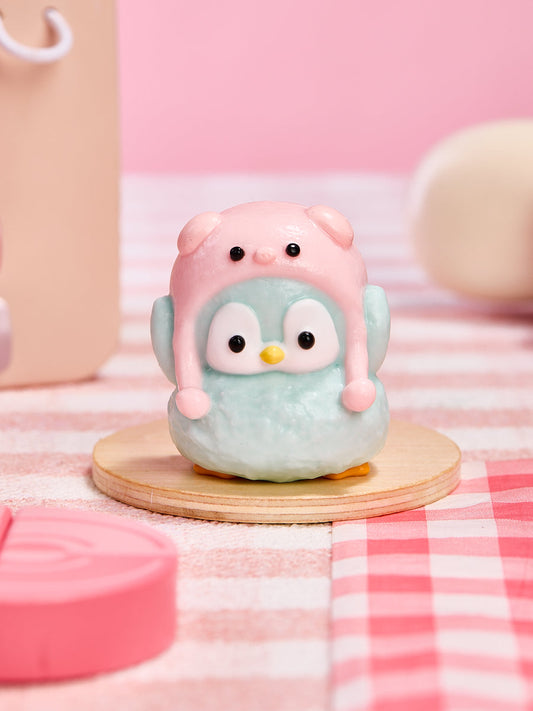 Cute Penguin with Pig Hat Squeeze Toy