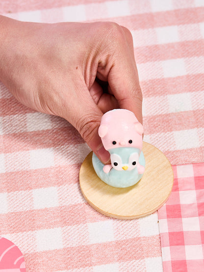 Cute Penguin with Pig Hat Squishy Toy
