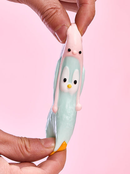 Cute Penguin with Pig Hat Squishy Toy