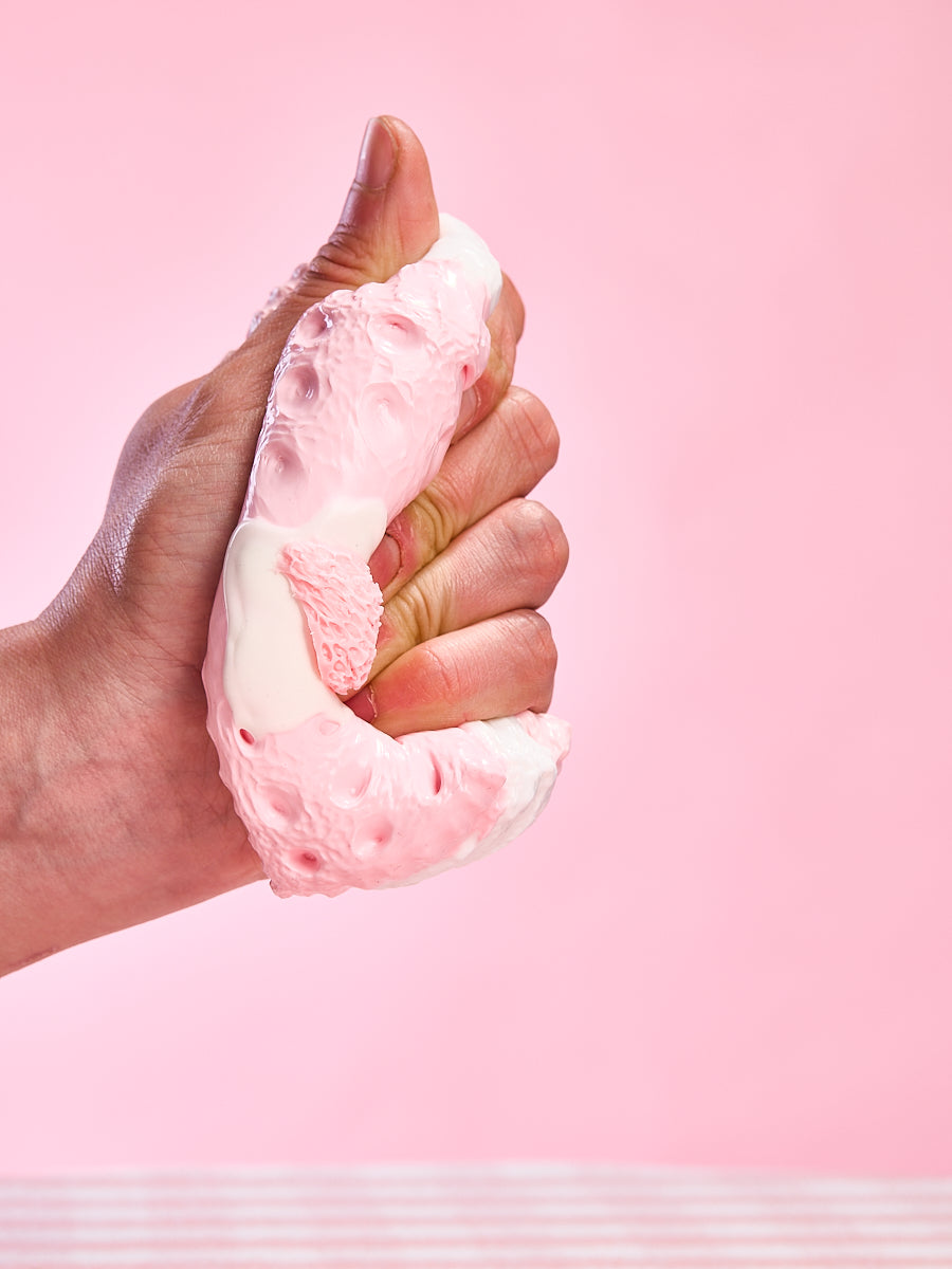 Pink Strawberry Sandwich Cookie Squishy Toy