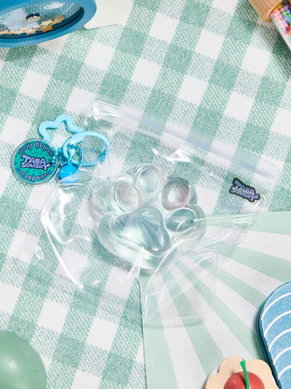 Transparent-blue-pink Paw Squishy Toy