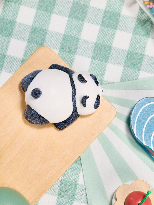 Flocked Panda Squishy Toy