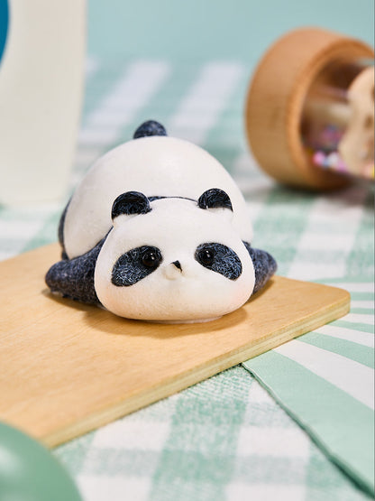 Flocked Panda Squishy Toy