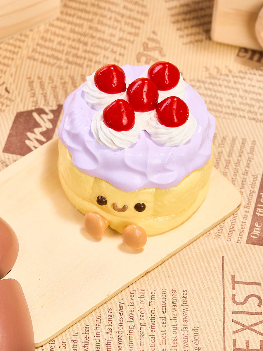 Purple Strawberry Tart Cake Squishy Toy