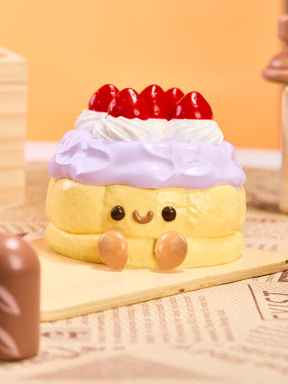 Purple Strawberry Tart Cake Squishy Toy