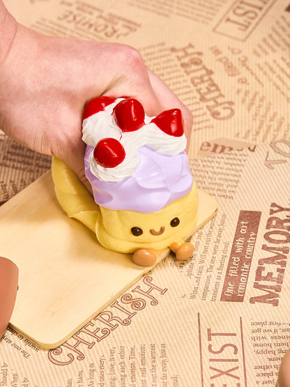 Purple Strawberry Tart Cake Squishy Toy