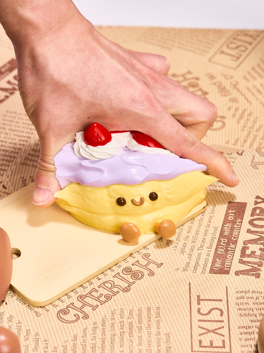 Purple Strawberry Tart Cake Squishy Toy