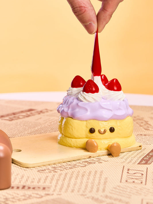 Purple Strawberry Tart Cake Squishy Toy