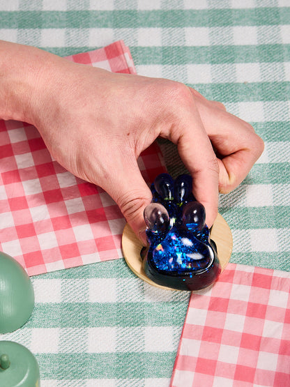 Transparent-black-blue Paw Squishy Toy