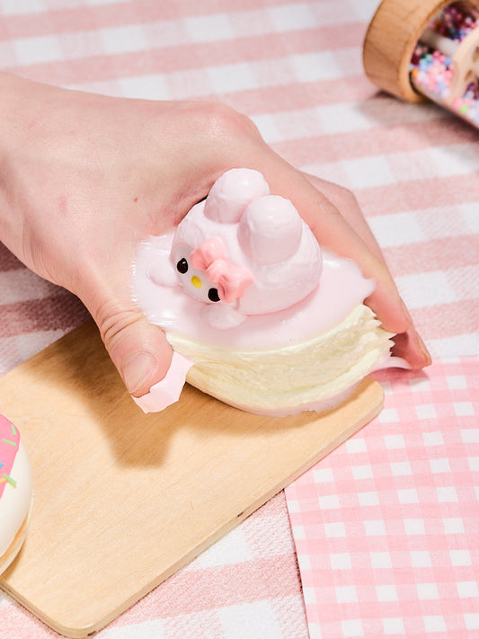 Pink Melody Macaron Squishy Toy