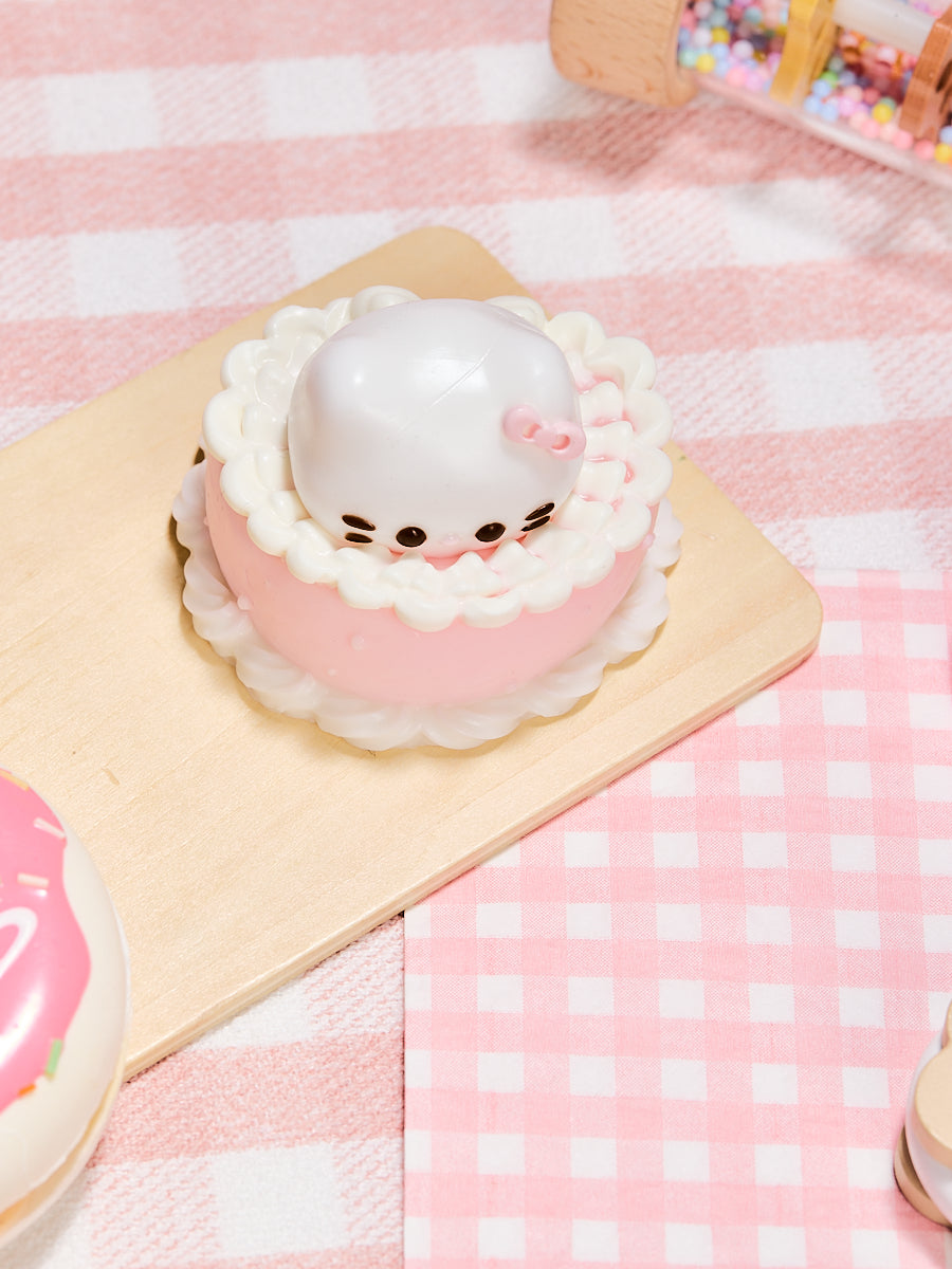 Pink Kitten Birthday Cake Squishy Toy