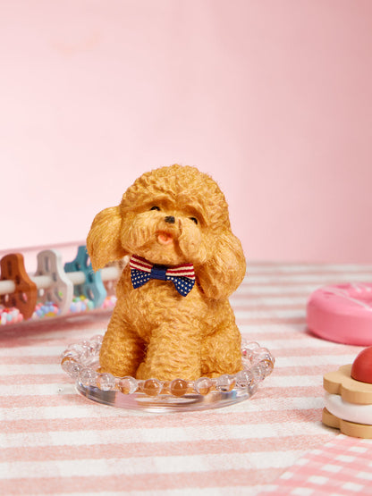 Flocked Poodle Dog Squishy Toy