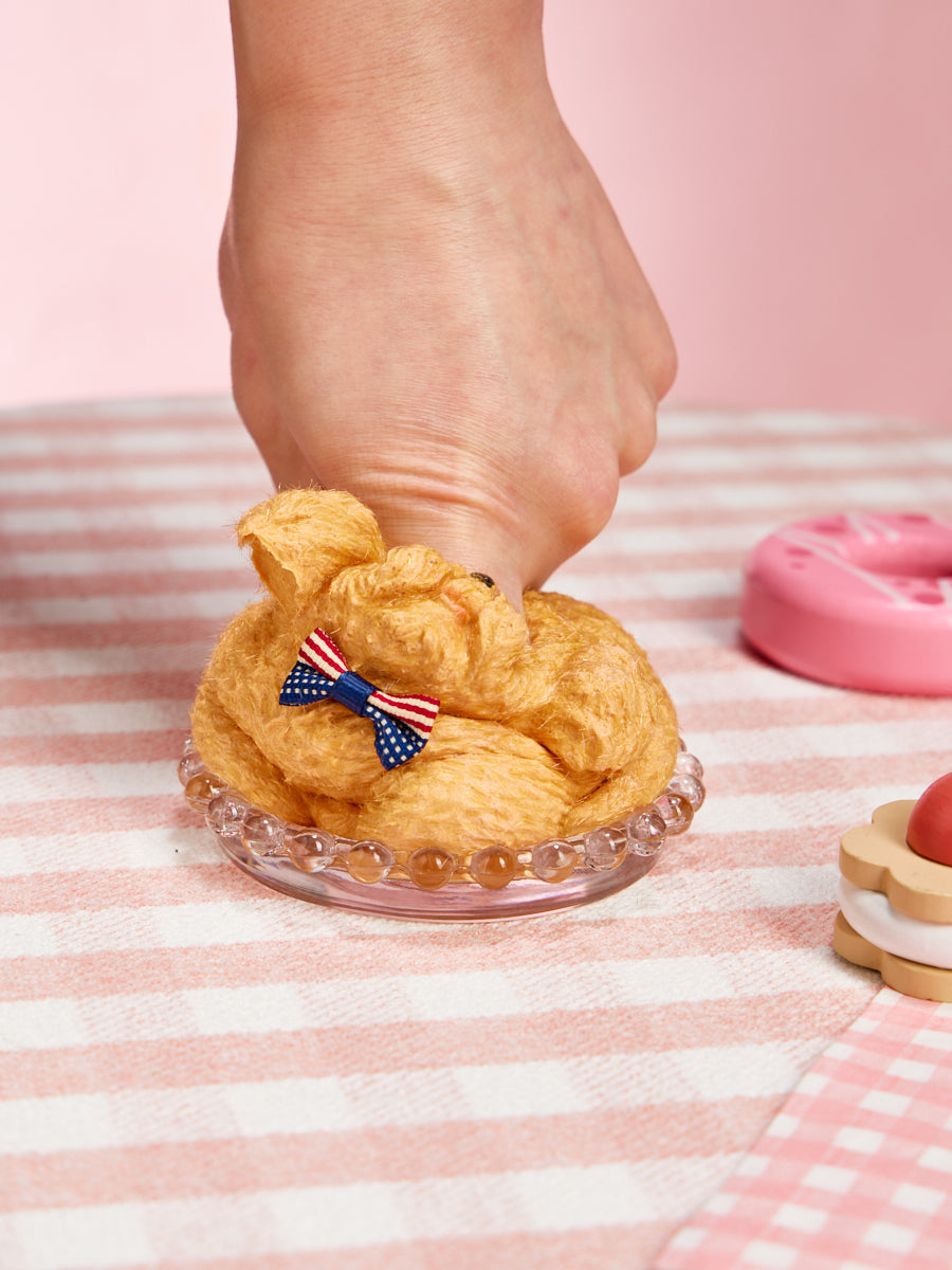 Flocked Poodle Dog Squishy Toy