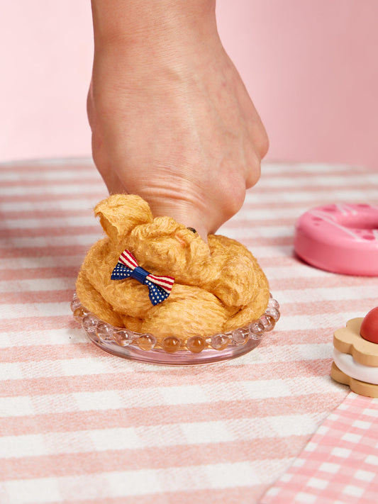Flocked Poodle Dog Squishy Toy