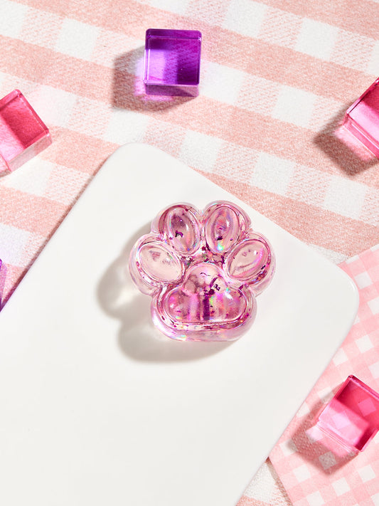 Foil Flakes Fuchsia Paw Squeeze Toys