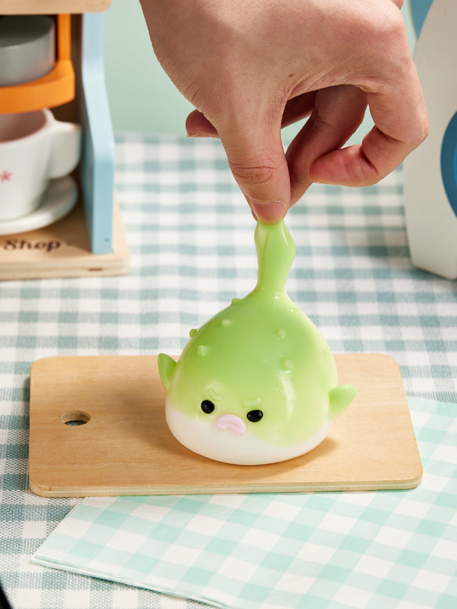 Green Pufferfish Squishy Toy