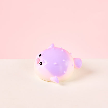Purple Pufferfish Squishy Toy
