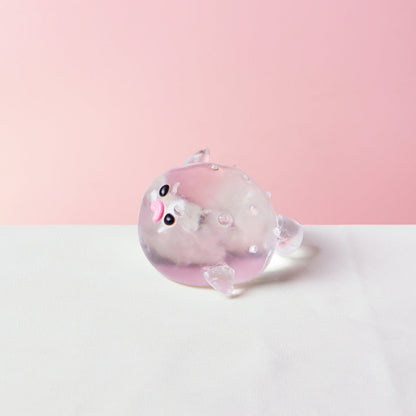 Transparent Pufferfish Squishy Toy
