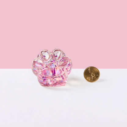 Foil Flakes Fuchsia Paw Squishy Toy