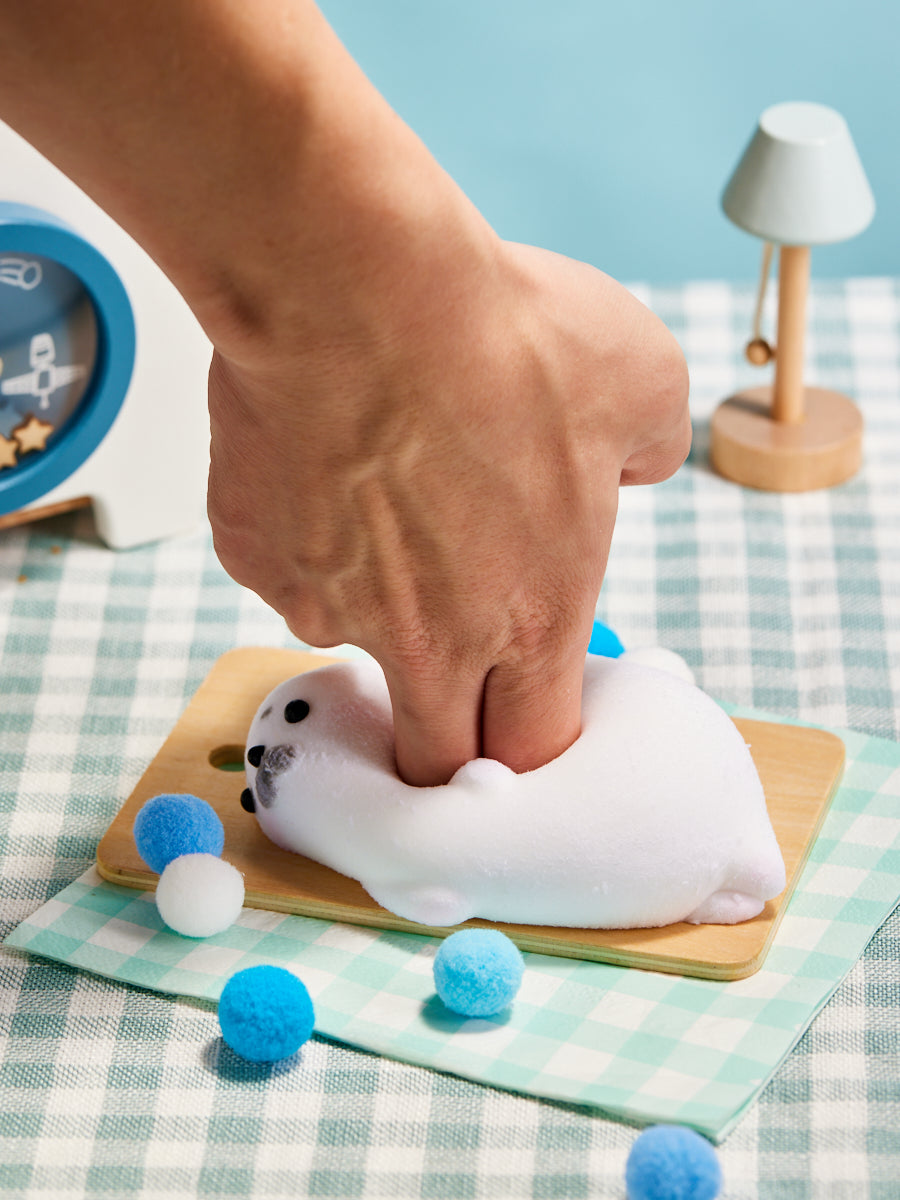 Flocked Seal Squishy Toy