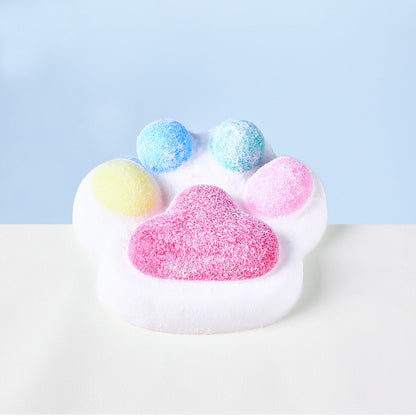 Flocked Big Colorful Paw Squishy Toy