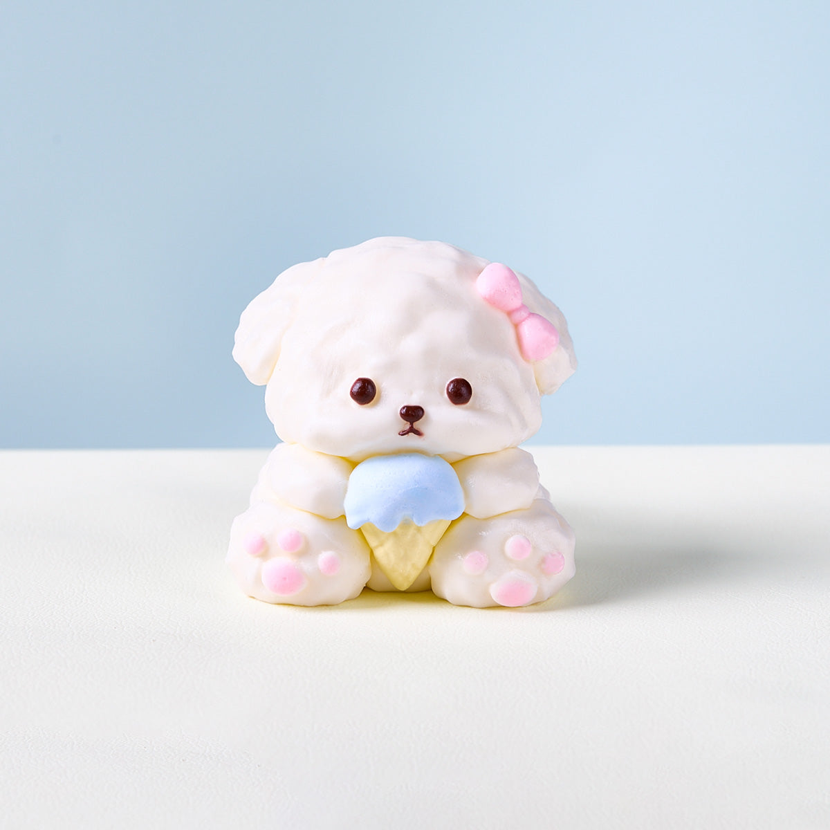 White Icecream Dog Squishy Toy