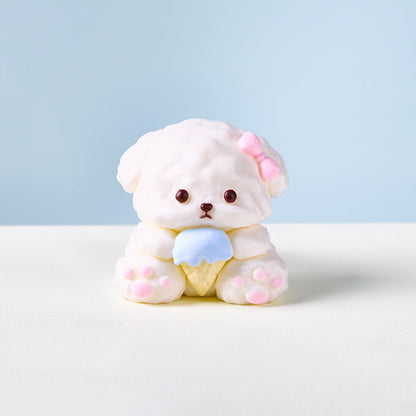White Icecream Dog Squishy Toy