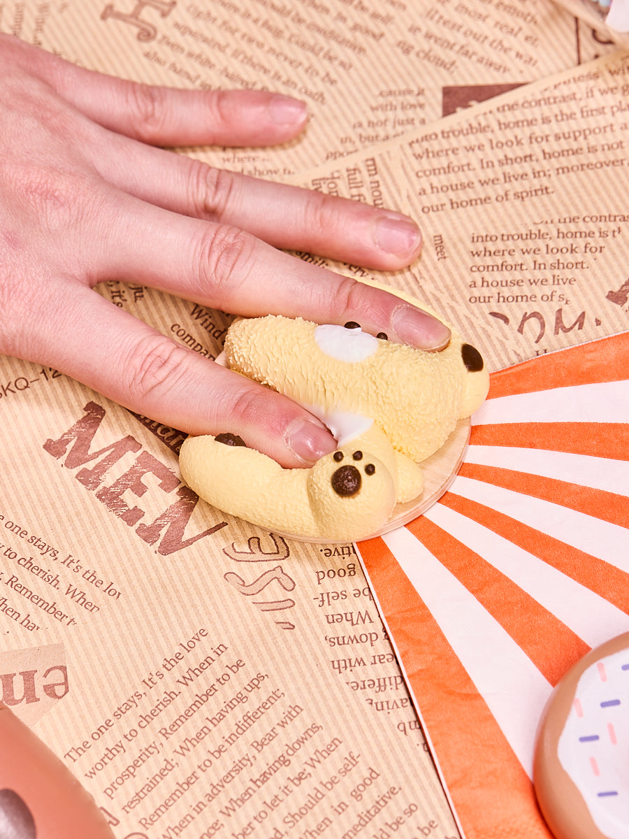 Light Yellow Bear Squishy Toy
