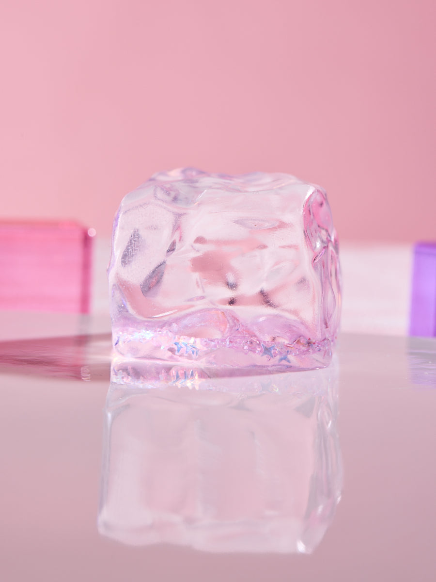 Blingbling Purple Ice Cube Squishy Toy