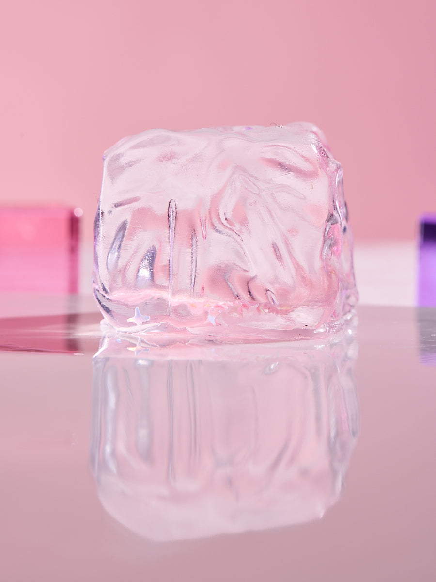 Blingbling Pink Ice Cube Squishy Toy