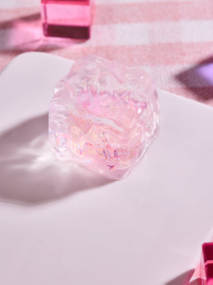 Blingbling Pink Ice Cube Squishy Toy
