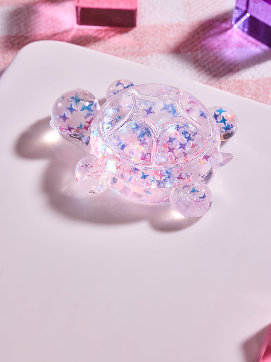 Blingbling Purple Turtle Squishy Toy