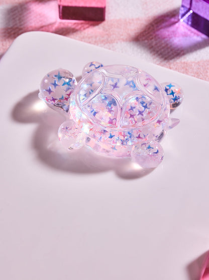 Blingbling Purple Turtle Squishy Toy