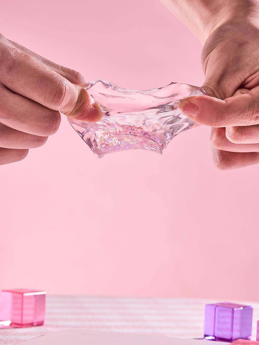 Blingbling Pink Ice Cube Squishy Toy