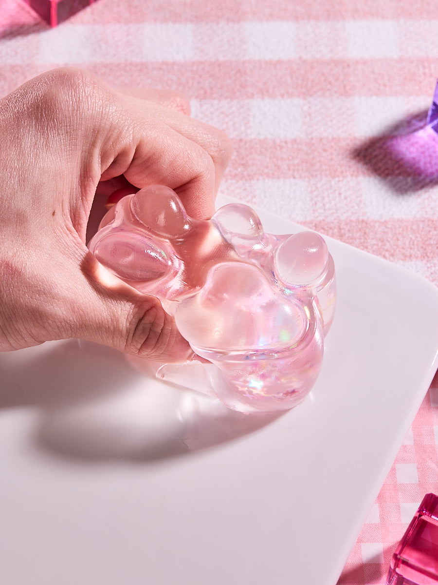 Blingbling Pink Paw Squishy Toy
