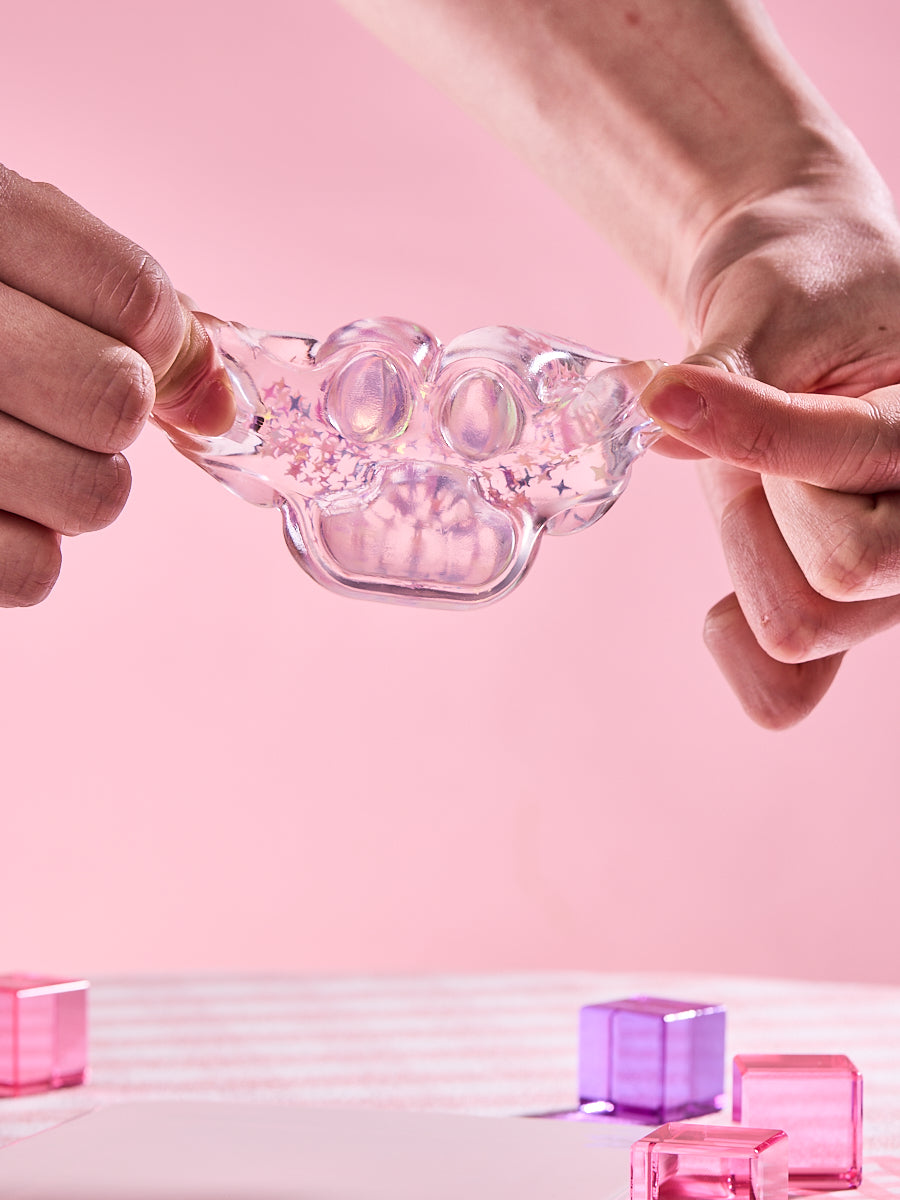 Blingbling Pink Paw Squishy Toy