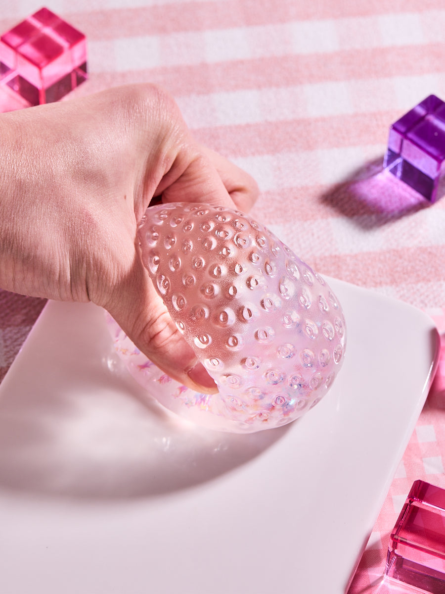Blingbling Purple Strawberry Squishy Toy