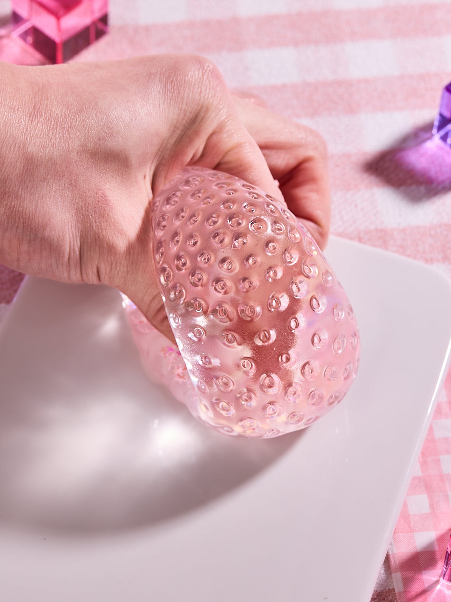 Blingbling Pink Strawberry Squishy Toy