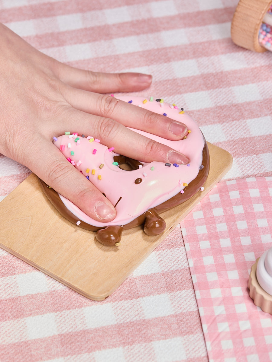 Cute Chocolate-pink Donut Squishy Toy