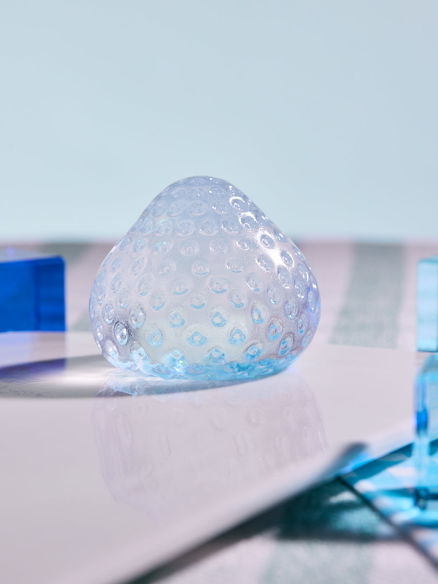 Blingbling Blue Little Strawberry Squishy Toy