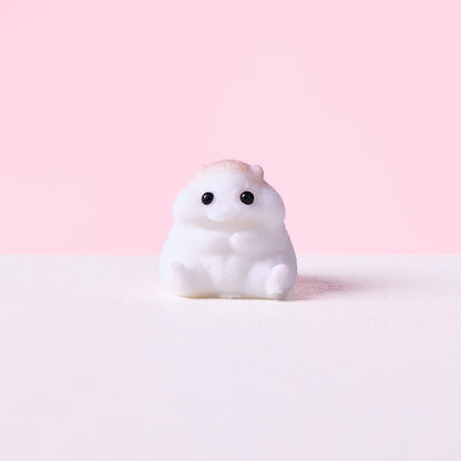 Flocked Mini Hamster Squishy Toy