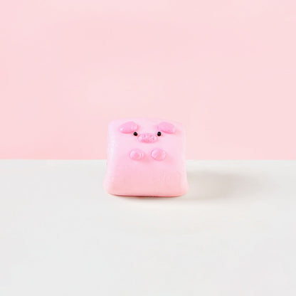 Pink Pig Bun Squishy Toy