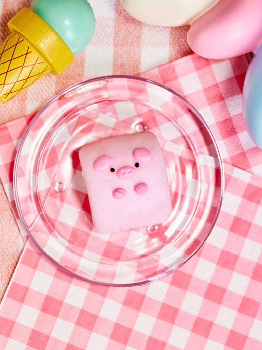 Pink Pig Bun Squishy Toy