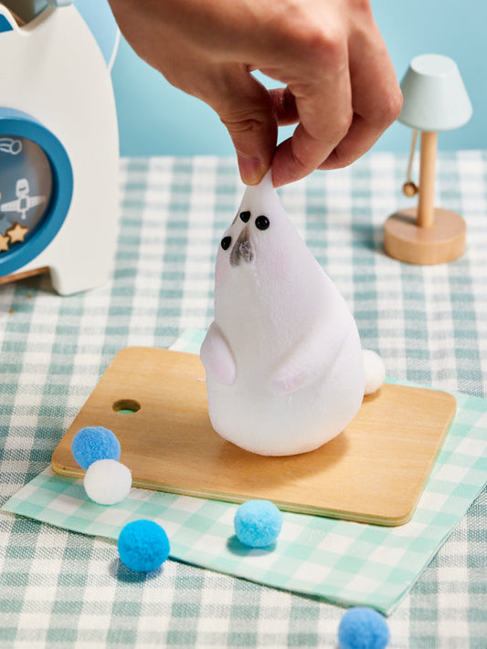 Flocked Seal Squishy Toy