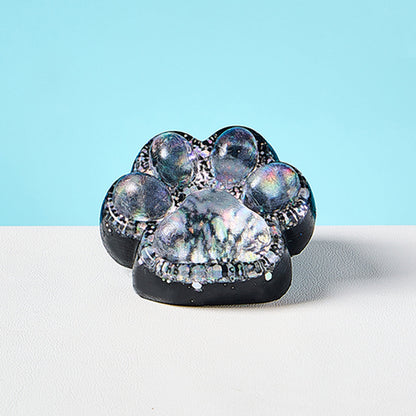 Transparent-black-silver Paw Squishy Toy