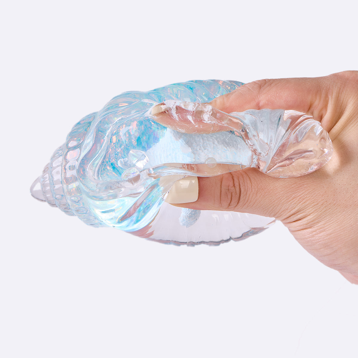 Blingbling Transparent-blue Conch with Starfish Squishy Toy